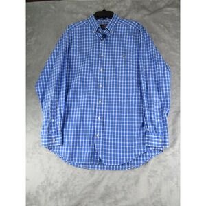 Vineyard Vines Men's Classic Fit Cotton Tucker Shirt Blue Check L Button-Down